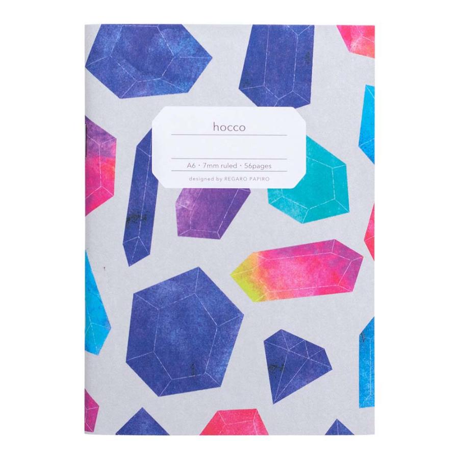 日本ノート nipponnote 柄ノート hocco (ホッコ) A6 宝石 5冊セット X001A6H | 日本ノート