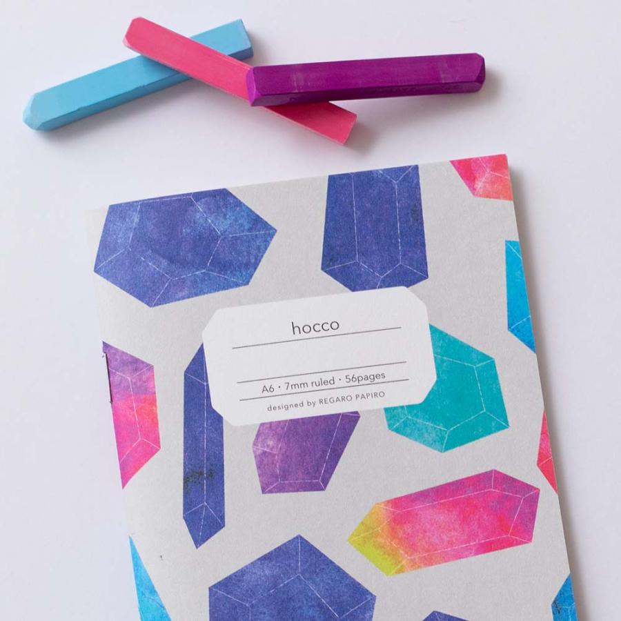 日本ノート nipponnote 柄ノート hocco (ホッコ) A6 宝石 5冊セット X001A6H | 日本ノート | 01