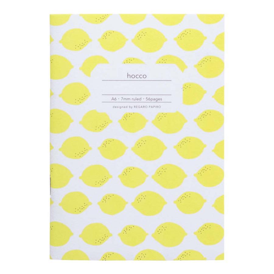 日本ノート nipponnote 柄ノート hocco (ホッコ) A6 レモン 5冊セット X001A6L | 日本ノート