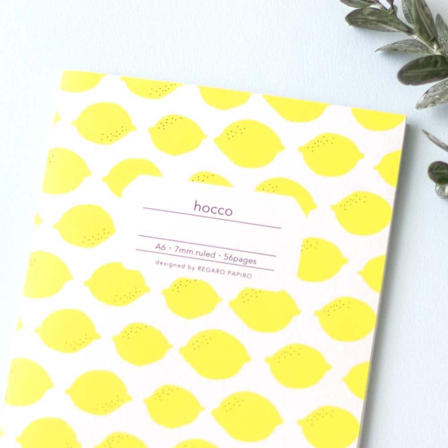 日本ノート nipponnote 柄ノート hocco (ホッコ) A6 レモン 5冊セット X001A6L | 日本ノート | 01