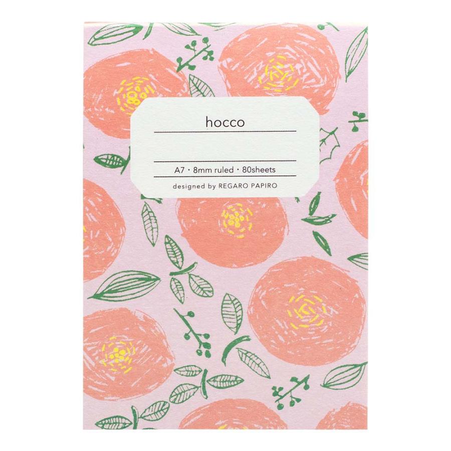日本ノート nipponnote 柄ノート hocco (ホッコ) A7メモ 丸花 5冊セット E001A7M | 日本ノート