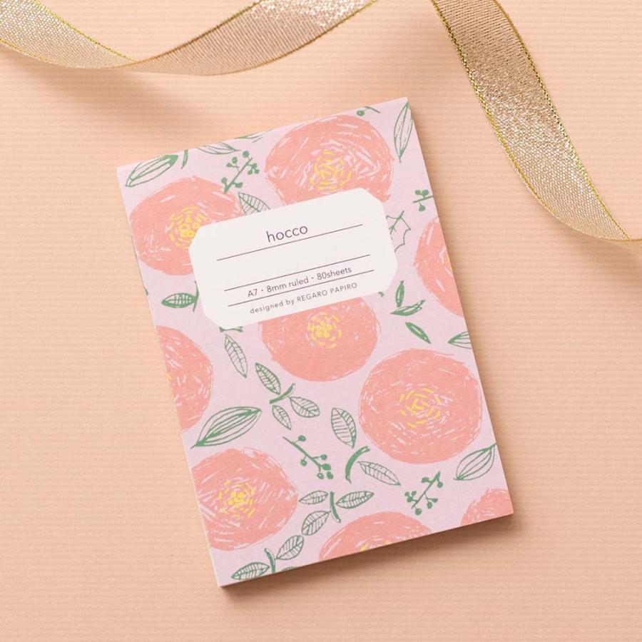 日本ノート nipponnote 柄ノート hocco (ホッコ) A7メモ 丸花 5冊セット E001A7M | 日本ノート | 01