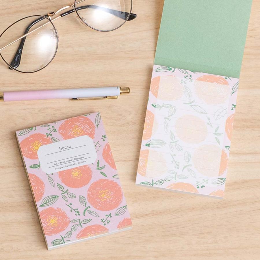 日本ノート nipponnote 柄ノート hocco (ホッコ) A7メモ 丸花 5冊セット E001A7M | 日本ノート | 02
