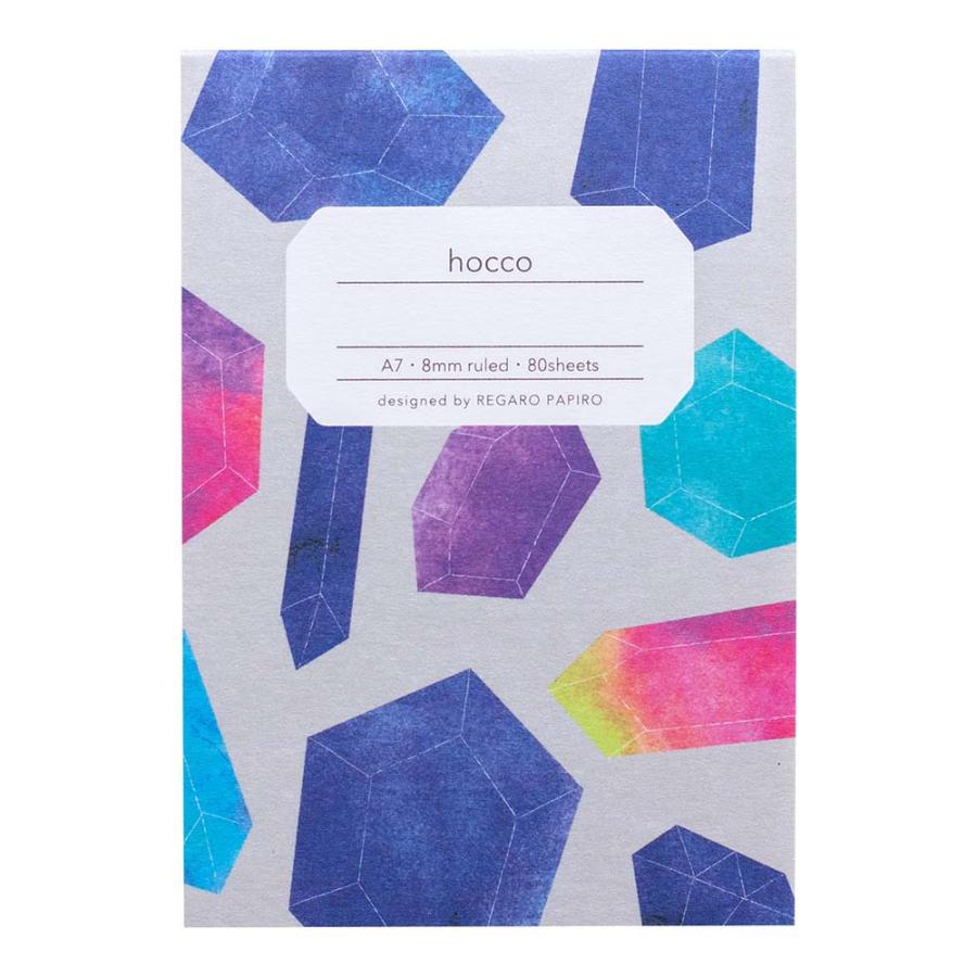 日本ノート nipponnote 柄ノート hocco (ホッコ) A7メモ 宝石 5冊セット E001A7H | 日本ノート