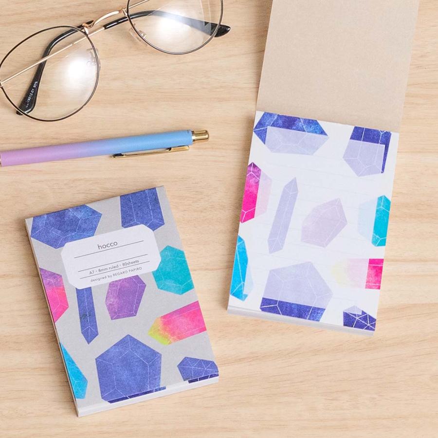 日本ノート nipponnote 柄ノート hocco (ホッコ) A7メモ 宝石 5冊セット E001A7H | 日本ノート | 02