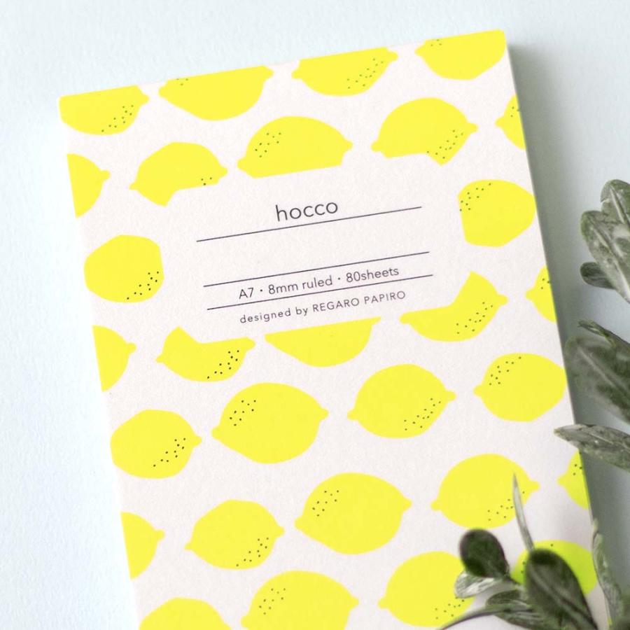 日本ノート nipponnote 柄ノート hocco (ホッコ) A7メモ レモン 5冊セット E001A7L | 日本ノート | 01