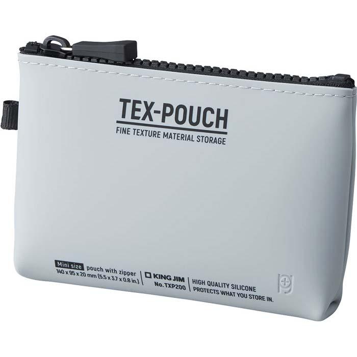 キングジム KINGJIM TEX−POUCH MINI グレー TXP200クレ | KING JIM