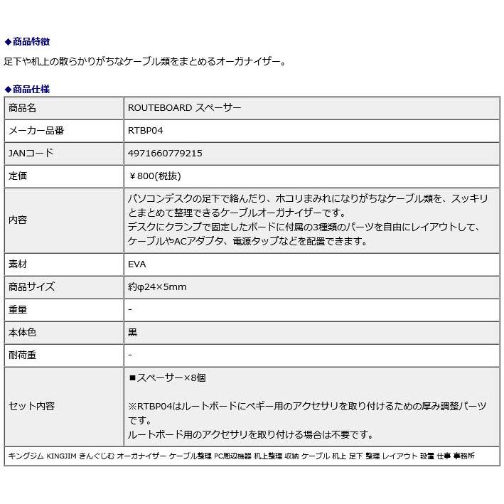 キングジム KINGJIM ROUTEBOARD スペーサー RTBP04クロ | KING JIM | 01