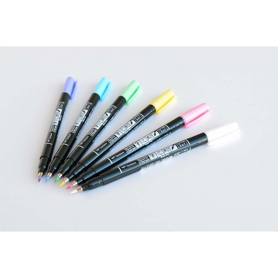 トンボ鉛筆 Tombow 水性サインペン筆之助 しなやか6色セット WS-BS6C | トンボ鉛筆 | 01