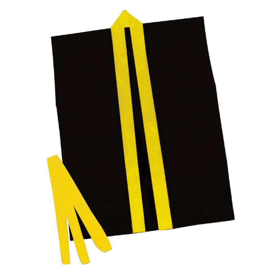 アーテック カラー不織布ハッピ子供用袖無 S黒(黄襟) #3264 運動会 発表会 イベント ハッピ | ブランド登録なし | 01