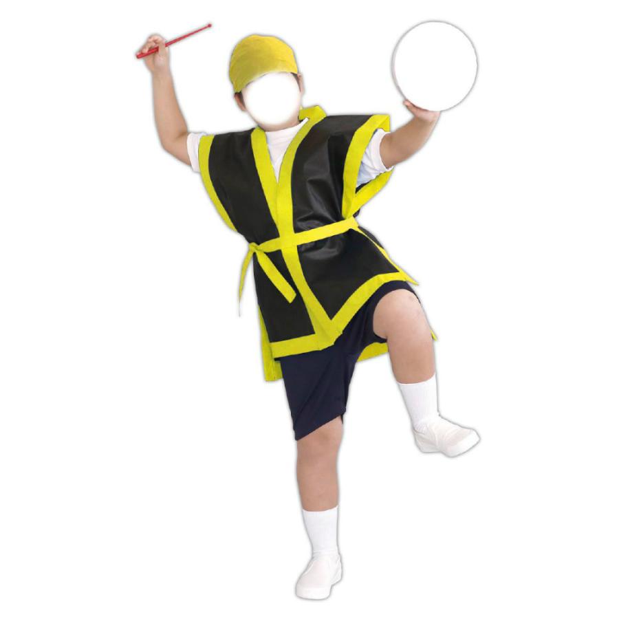 アーテック カラー不織布 エイサー打掛 黒(襟黄)S 帯付 #4131 運動会 発表会 イベント ハッピ | ブランド登録なし | 02