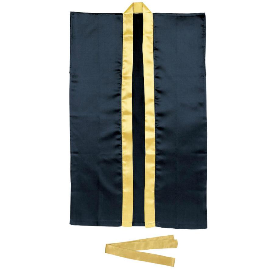 アーテック サテンロングハッピ 黒(金襟) J(ハチマキ付) #14429 運動会 発表会 イベント 運動会 競技 | ブランド登録なし