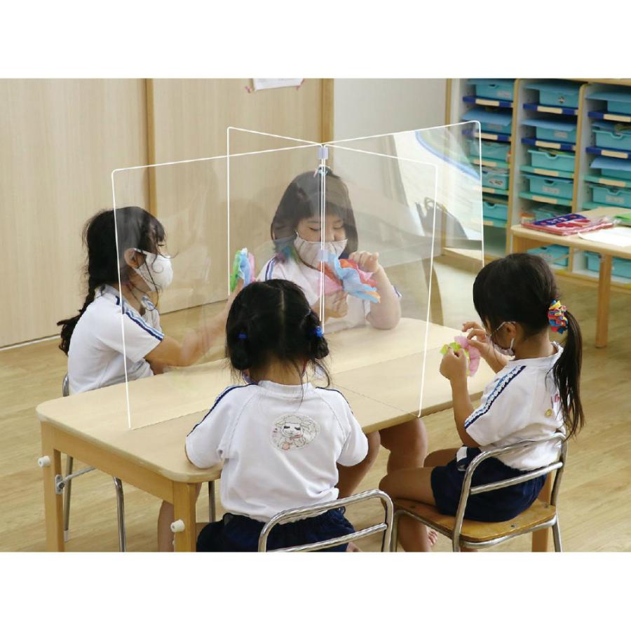 アーテック 飛沫防止十字型卓上パーテーション 長方形タイプ #51229 オフィス用品 パーテーション | ブランド登録なし | 06