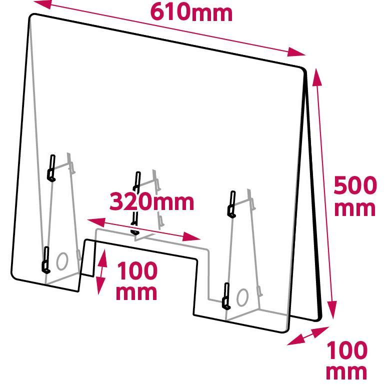 アーテック 飛沫防止パーテーション 大1.0 窓あきタイプ #51238 オフィス用品 パーテーション | ブランド登録なし | 05