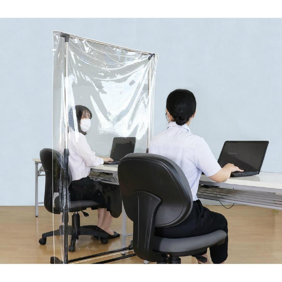 アーテック スタンディングパーテーション台170 透明ビニールシート付 #51366 オフィス用品 パーテーション | ブランド登録なし | 02