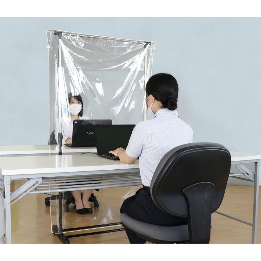 アーテック スタンディングパーテーション台170 透明ビニールシート付 #51366 オフィス用品 パーテーション | ブランド登録なし | 03