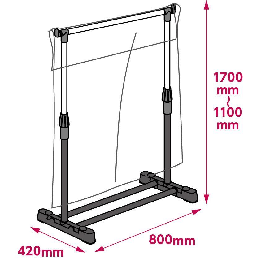 アーテック スタンディングパーテーション台170 透明ビニールシート付 #51366 オフィス用品 パーテーション | ブランド登録なし | 04