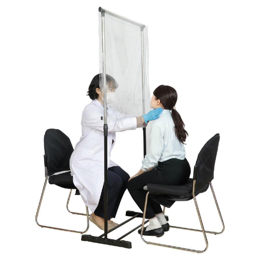 アーテック スタンディングパーテーション台170 透明ビニールシート付 #51366 オフィス用品 パーテーション | ブランド登録なし | 05