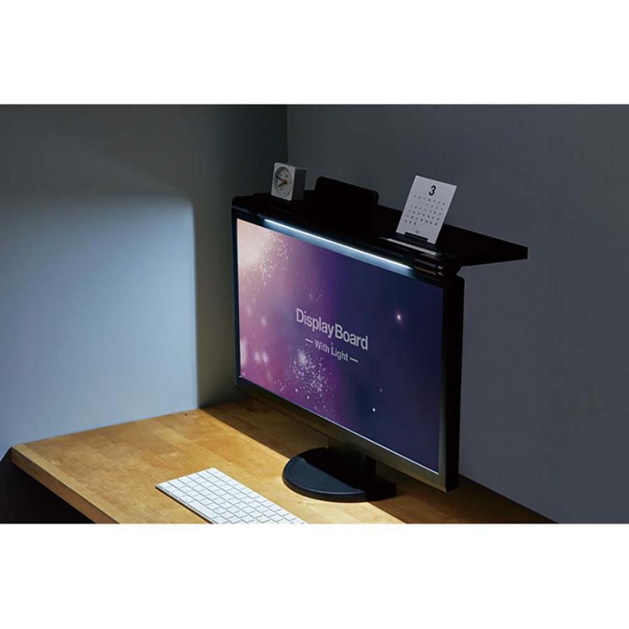 キングジム KINGJIM ライト付きディスプレイボ−ド クロ LDB-500クロ PC周辺機器 省スペース デスクボード ライト PCライト | KING JIM | 01