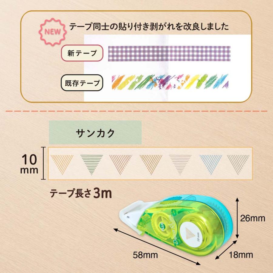 プラス PLUS デコレーションテープ デコラッシュ 太幅 10mm サンカク DC-080-9 51-912 51912 | PLUS | 03