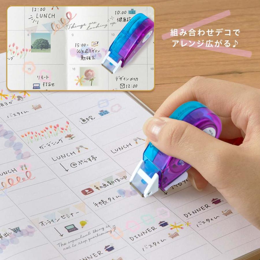 プラス PLUS デコレーションテープ デコラッシュ 太幅 10mm ランダムドット２ DC-080-12 51-915 51915 | PLUS | 04