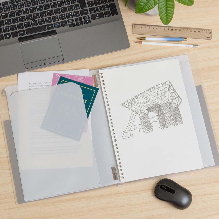 日本ノート nipponnote パペルールアヴァンス PAPELAUR AVANCE バインダー A4 グレージュ 2冊セット LN56GR LN56GR | 日本ノート | 07