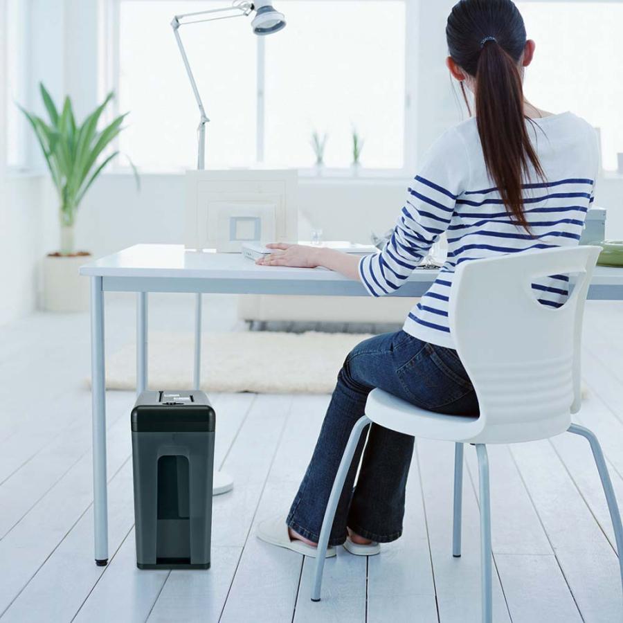 ナカバヤシ nakabayashi パーソナルシュレッダ ノイズレス スリム ブラック NSE-NLC02BK 静か 静音 ノイズレス 事務所 | ナカバヤシ | 04