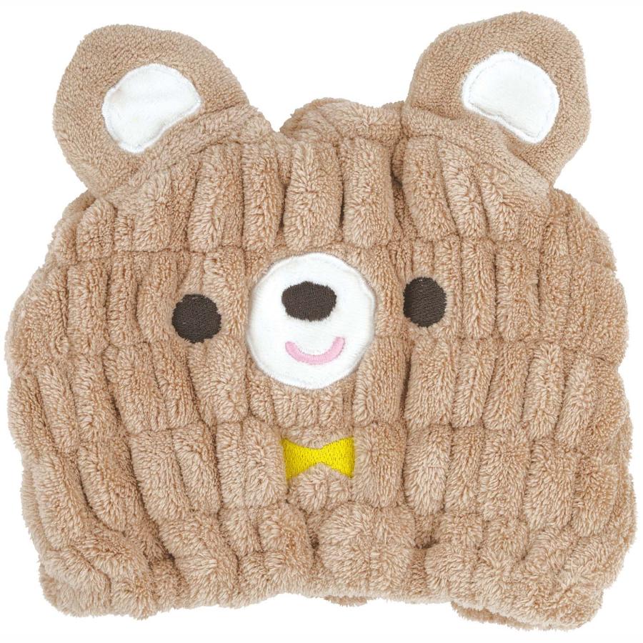 スケーター Skater 吸水速乾アニマルタオルキャップ くま TOC11 タオルキャッププ お風呂 プール | スケーター