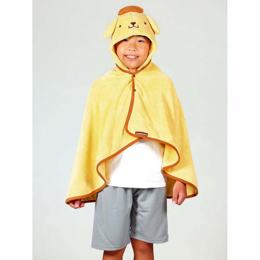 スケーター Skater 吸水速乾フード付きバスポンチョ ポムポムプリン BPO1 ポンチョ タオル お風呂 プール サンリオ | スケーター | 01
