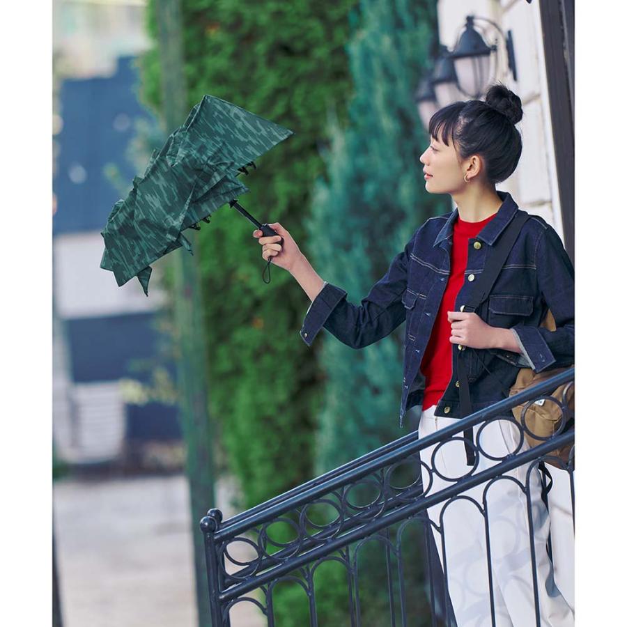 シューズ セレクション SHU'S SELECTION Waterfront 軽量自動開閉 折りたたみ傘 60cm バーク ブラック U360-0805BK1-BA | ブランド登録なし | 06