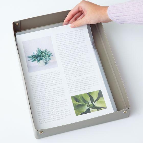 LIHIT LAB.＜リヒトラブ＞ Roomy デスクトレー A4ワイド ベージュ A793-16 収納 小物入れ おしゃれ インテリア 仕分け 分類 | LIHIT LAB. | 05