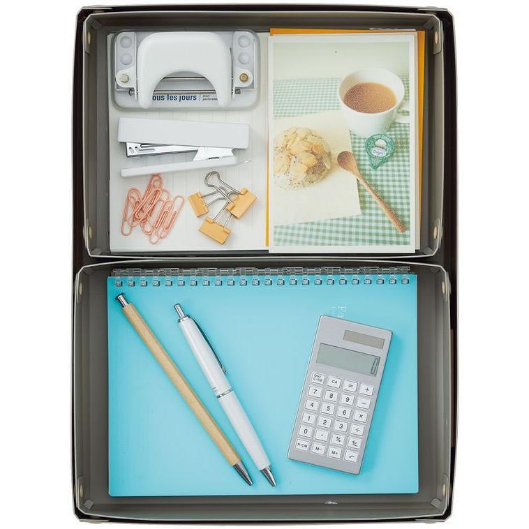 LIHIT LAB.＜リヒトラブ＞ Roomy デスクトレー A4ワイド ベージュ A793-16 収納 小物入れ おしゃれ インテリア 仕分け 分類 | LIHIT LAB. | 07