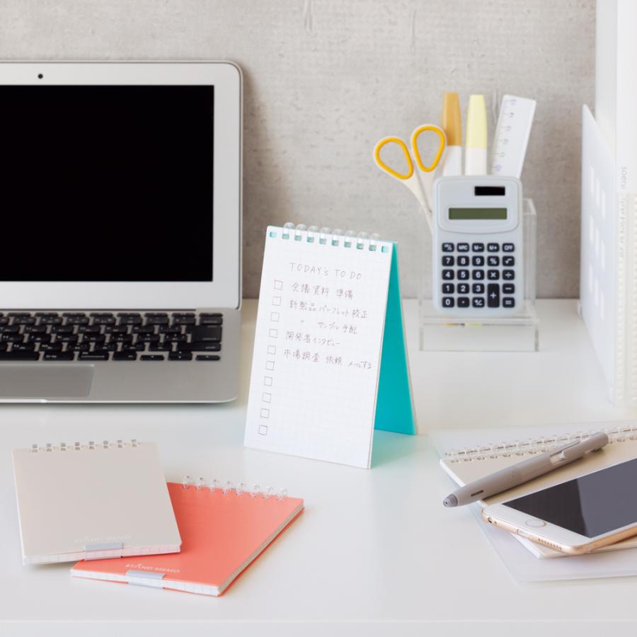 LIHIT LAB.＜リヒトラブ＞ スタンドメモ メモサイズ ベージュ N1766-16 ノート メモ帳 自立 コンパクト 横置 交換 | LIHIT LAB. | 04