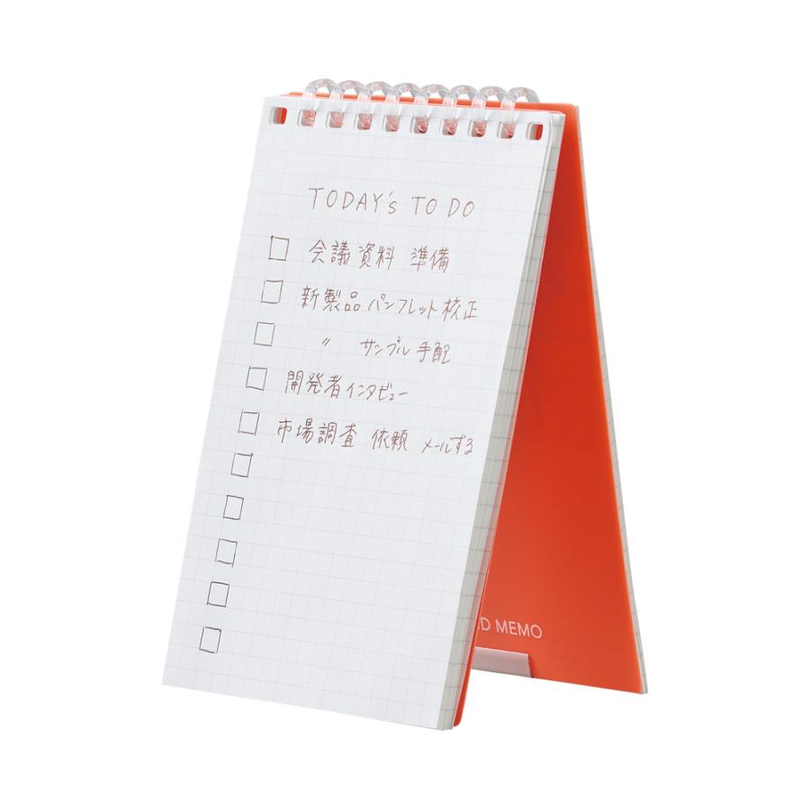 LIHIT LAB.＜リヒトラブ＞ スタンドメモ メモサイズ ライトグリーン N1766-19 ノート メモ帳 自立 コンパクト 横置 交換 | LIHIT LAB. | 05