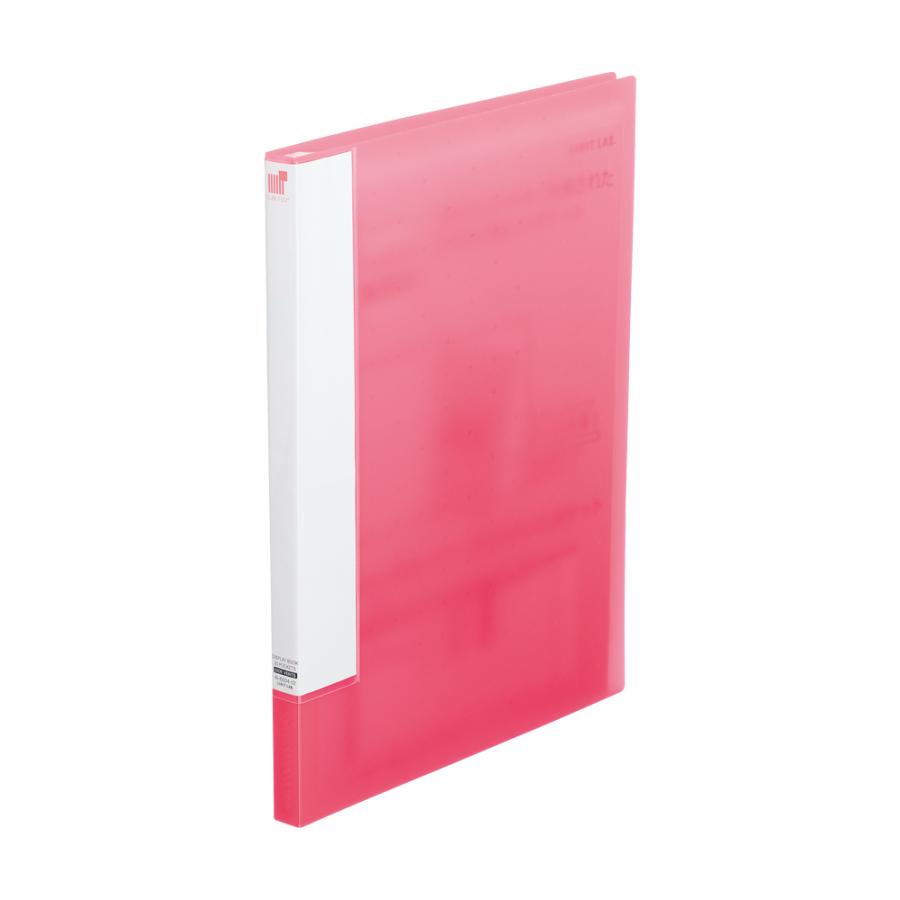 LIHIT LAB.＜リヒトラブ＞ CUBE FIZZ クリヤーブック ＜サイドベンツ＞ A4／A3 ピンク N6004-12 クリアファイル 便利 付箋 横から | LIHIT LAB.