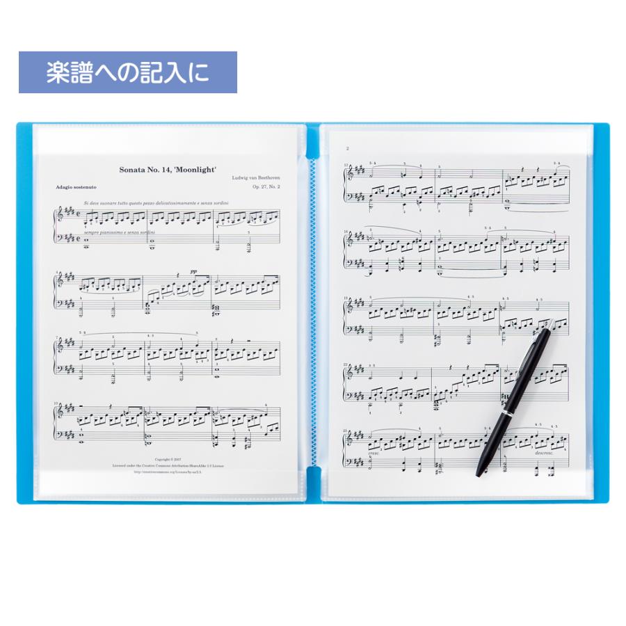 LIHIT LAB.＜リヒトラブ＞ CUBE FIZZ 書き込めるクリヤーブック A4 ブルー N6005-8 クリアファイル 書きこめる 便利 | LIHIT LAB. | 02