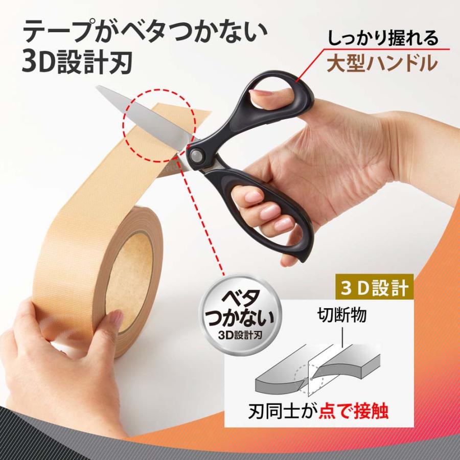 プラス PLUS ハサミ フィットカットカーブ 大型タイプ スタンダード ブラック 35236 | PLUS | 02