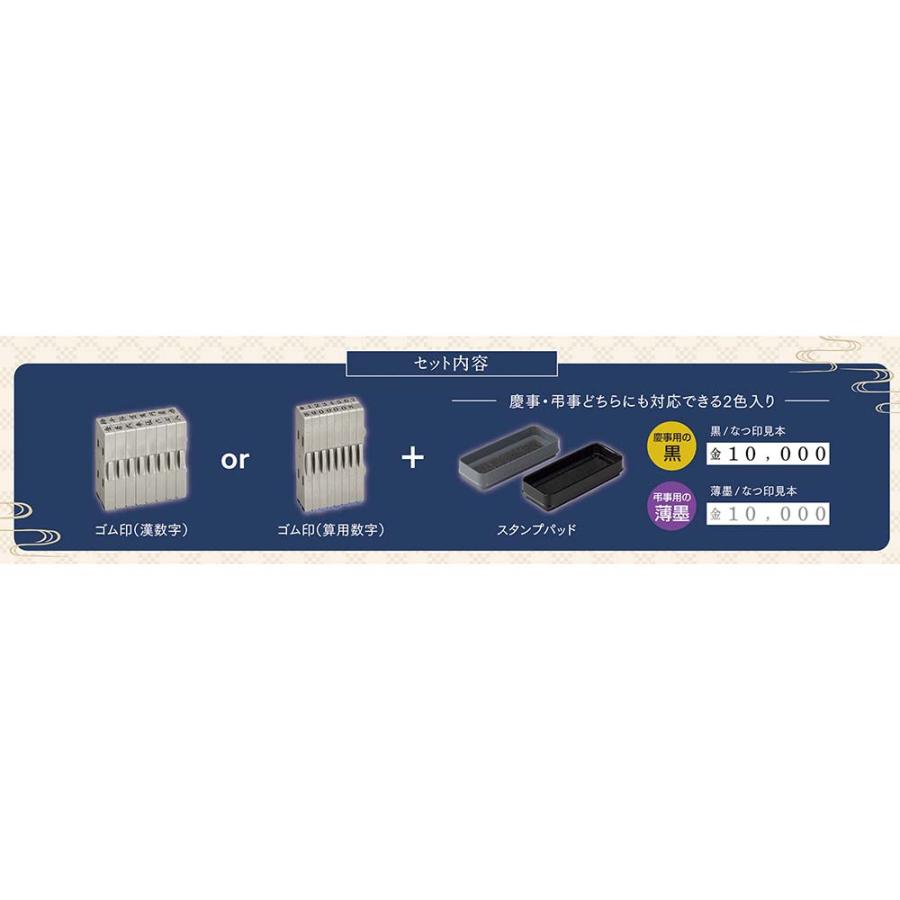 シャチハタ Shachihata 慶弔金額スタンプ 算用数字セット ５号 GS-KRA-5S 慶事 弔事 金額表記 英数字 | シヤチハタ | 04