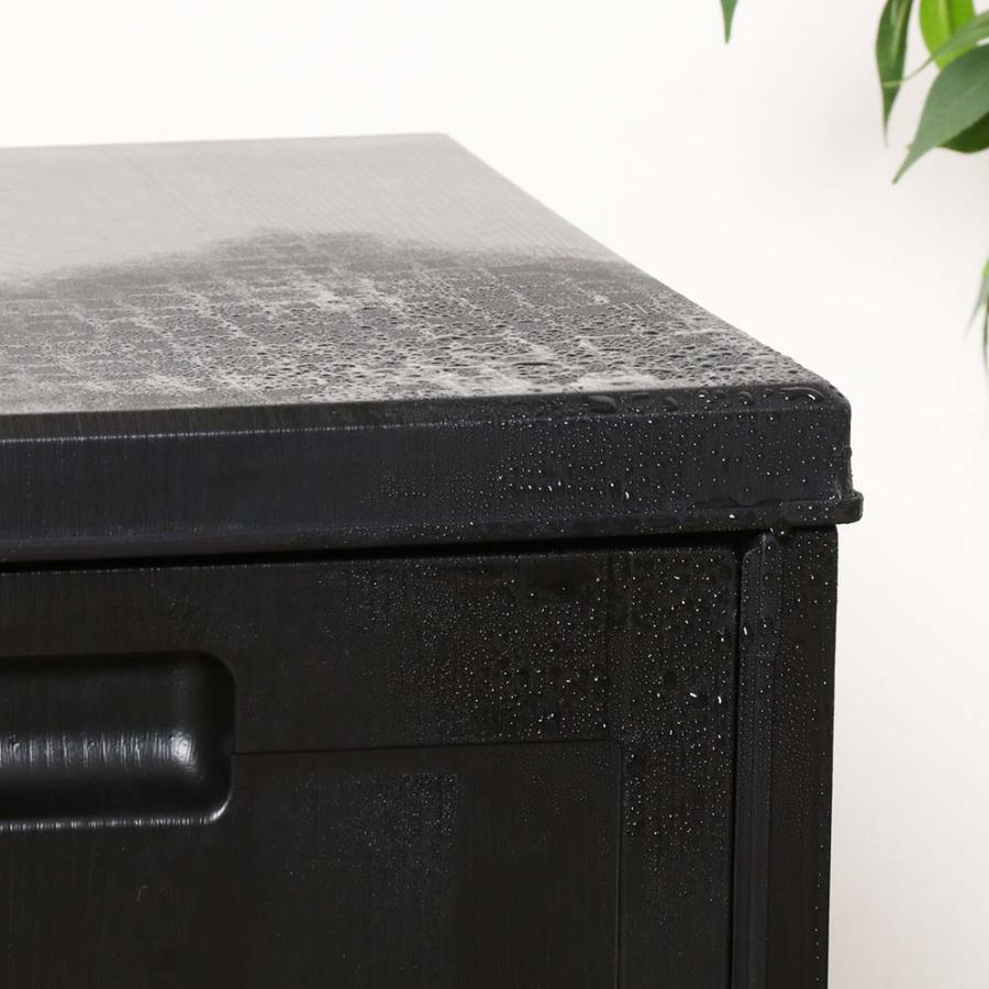 不二貿易 外置き可能 収納ボックス 76L 黒 ブラック 38050 | 不二貿易 | 03