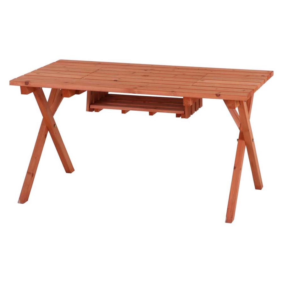 不二貿易 BBQテーブル&ベンチセット コンロスペース付き 軽量 ナチュラル 81761 | 不二貿易 | 01