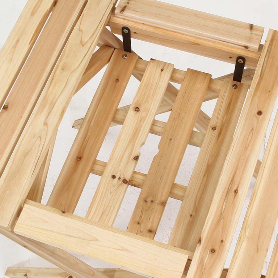 不二貿易 BBQテーブル&ベンチセット コンロスペース付き 軽量 クリア塗装 ミニサイズ 84523 | 不二貿易 | 03