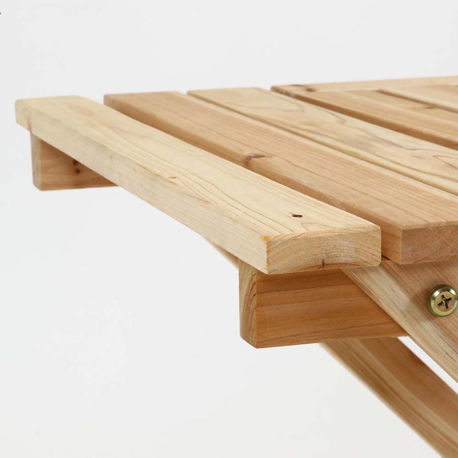 不二貿易 BBQテーブル&ベンチセット コンロスペース付き 軽量 クリア塗装 ミニサイズ 84523 | 不二貿易 | 05