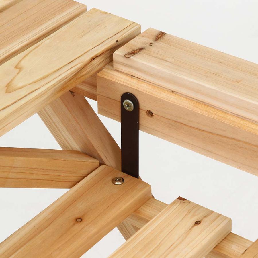 不二貿易 BBQテーブル&ベンチセット コンロスペース付き 軽量 クリア塗装 ミニサイズ 84523 | 不二貿易 | 06