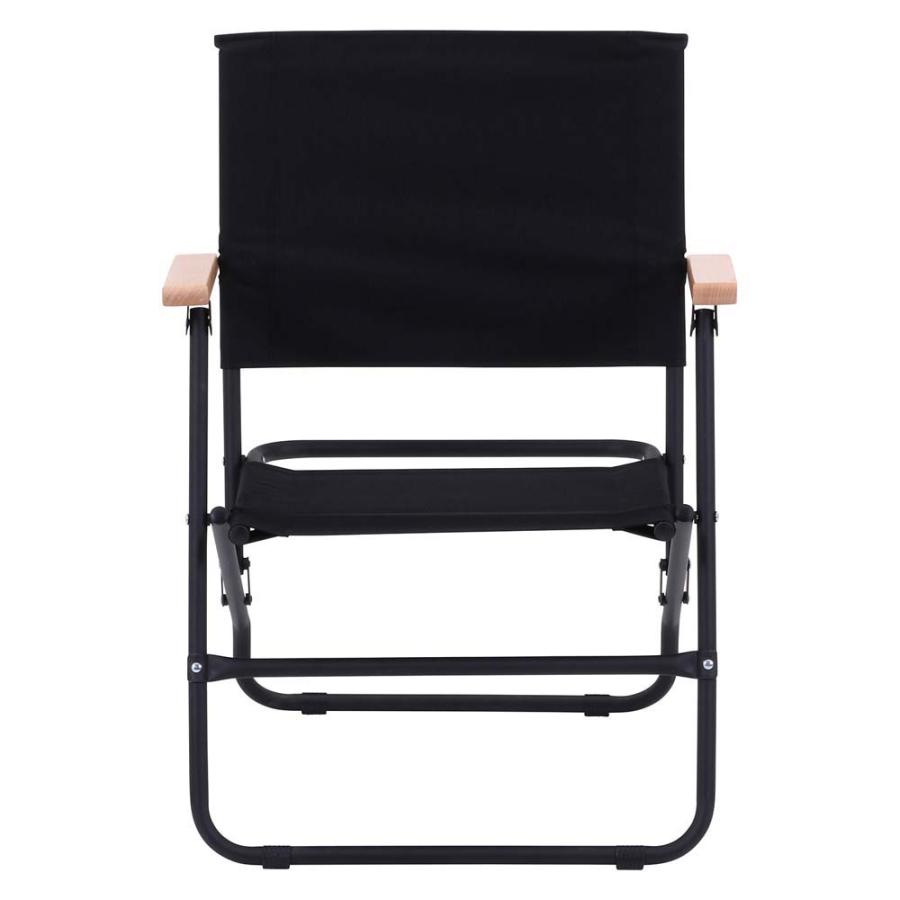不二貿易 木製アームレスト 折りたたみチェア ローバーチェア ロータイプ ブラック 85917 | 不二貿易 | 01