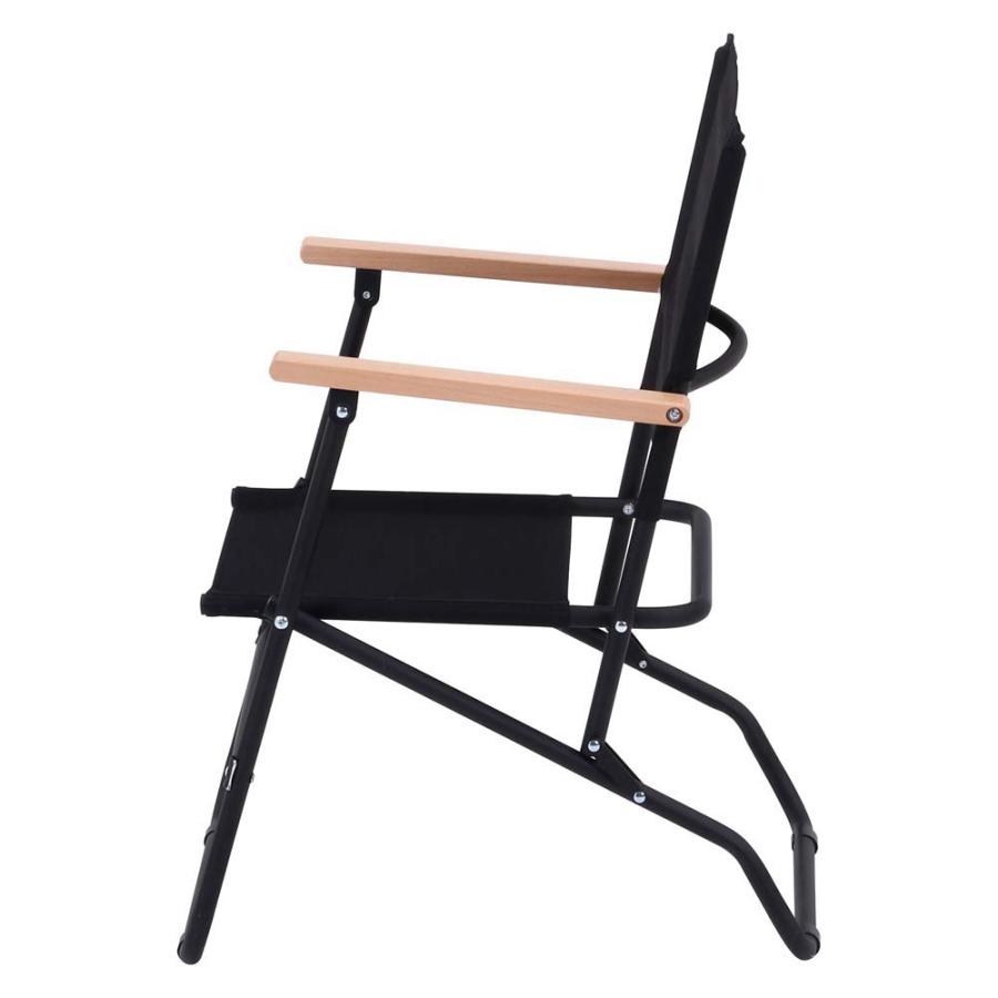 不二貿易 木製アームレスト 折りたたみチェア ローバーチェア ロータイプ ブラック 85917 | 不二貿易 | 02