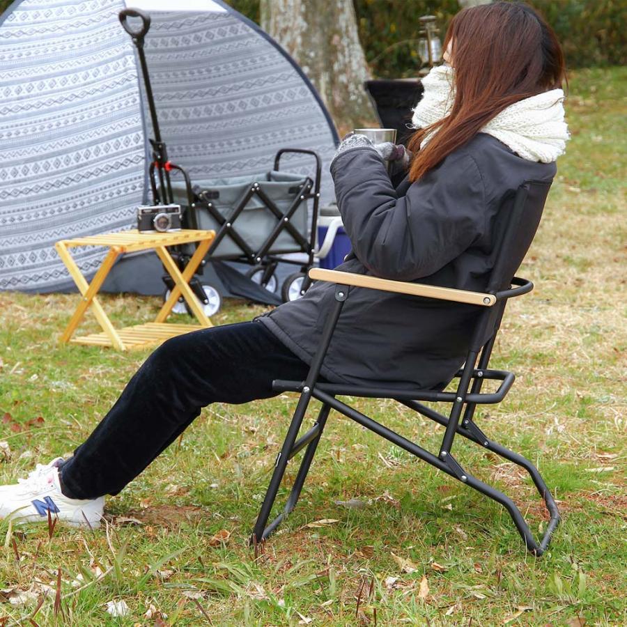 木製 カナダ アームレスト付き 椅子 不二貿易（Fuji Boeki） 木製アームレスト 折りたたみチェア ローバー