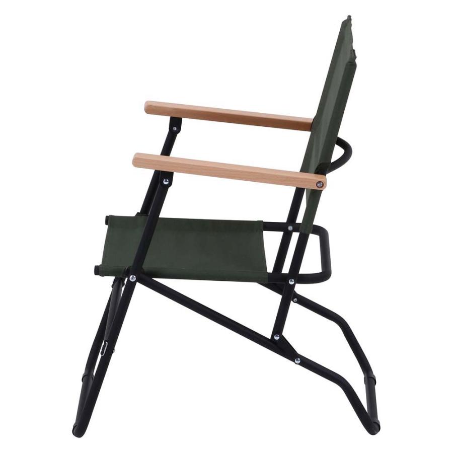 不二貿易 木製アームレスト 折りたたみチェア ローバーチェア ロータイプ オリーブ 85918 | 不二貿易 | 02