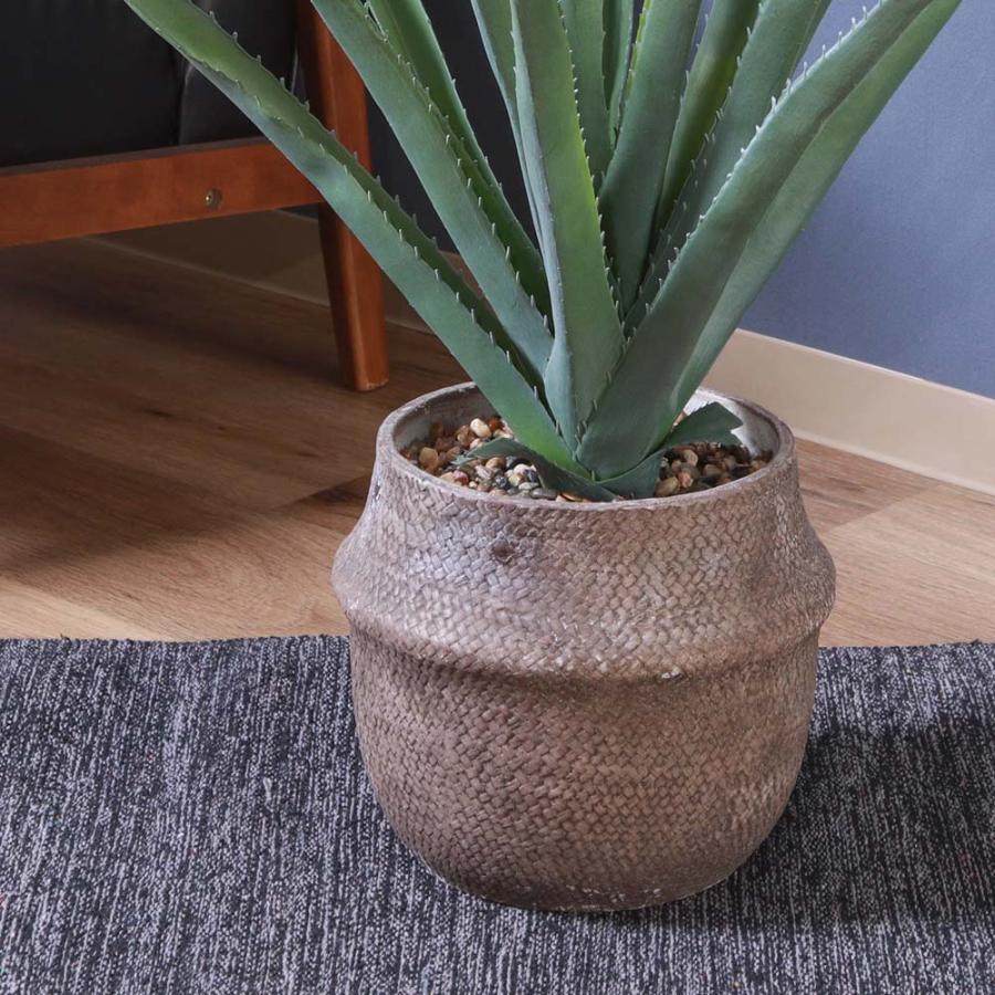 不二貿易 フェイクグリーン アロエ Mサイズ セメントポット グリーン 41136 | 不二貿易 | 03