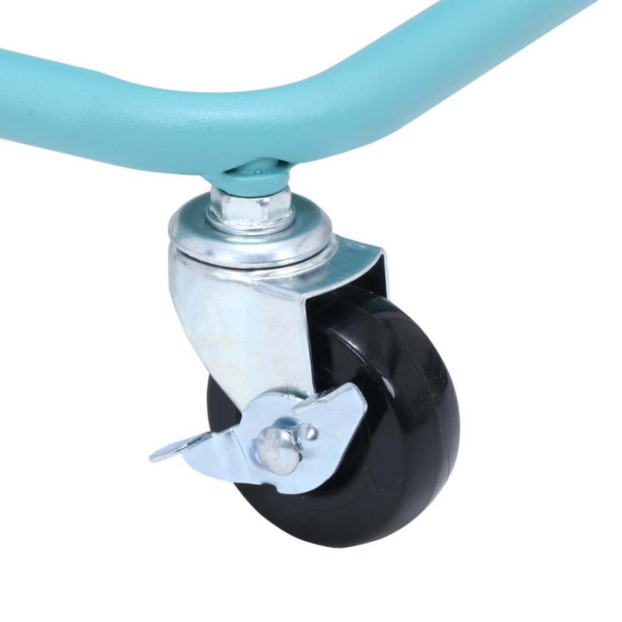 不二貿易 キッチンワゴン バスケット3段 スリム ターコイズブルー 14715 | 不二貿易 | 04