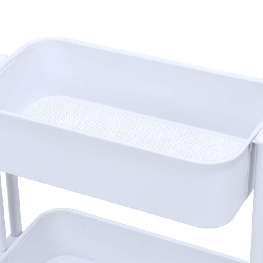 不二貿易 キッチンワゴン バスケット3段 スリム ホワイト 14716 | 不二貿易 | 03